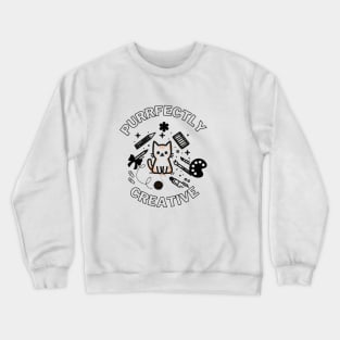 PURRFECTLY CREATIVE CAT Crewneck Sweatshirt